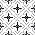 Antique Cube Pattern 20x20 Black Matt