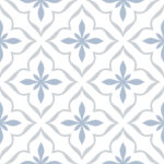 Antique Cube Pattern 20x20 Blue Matt