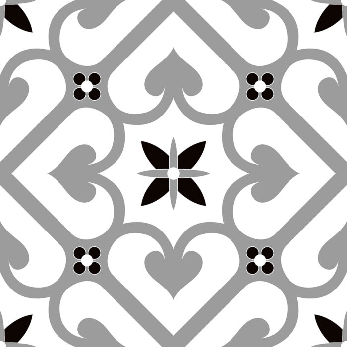 ODYSSEY PATTERN 20X20 BLACK MATT - Image 1