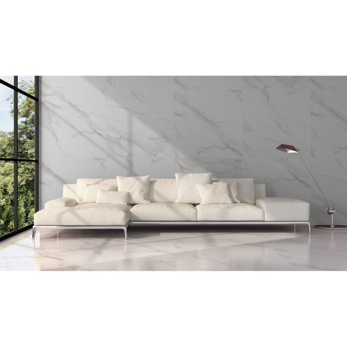 Statuario Mercury 80x80 White Polished - Image 3