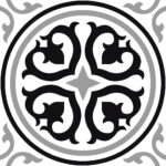 VINTAGE CUBE PATTERN 20X20 BLACK MATT