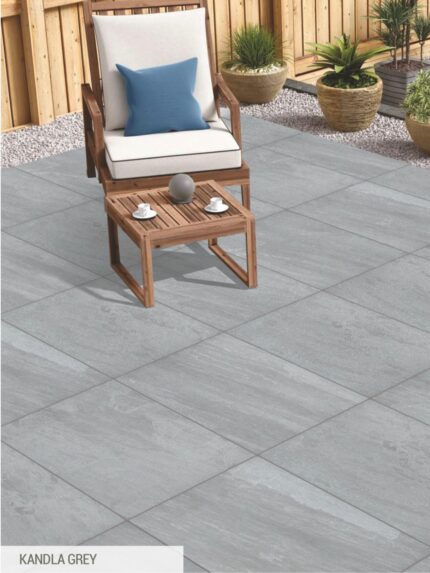 Kandla Grey Porcelain Paving 600x900 | 20mm Outdoor Slabs UK
