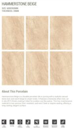 HAMMERSTONE BEIGE SIZE: 600X900MM THICKNESS: 20MM - Image 2